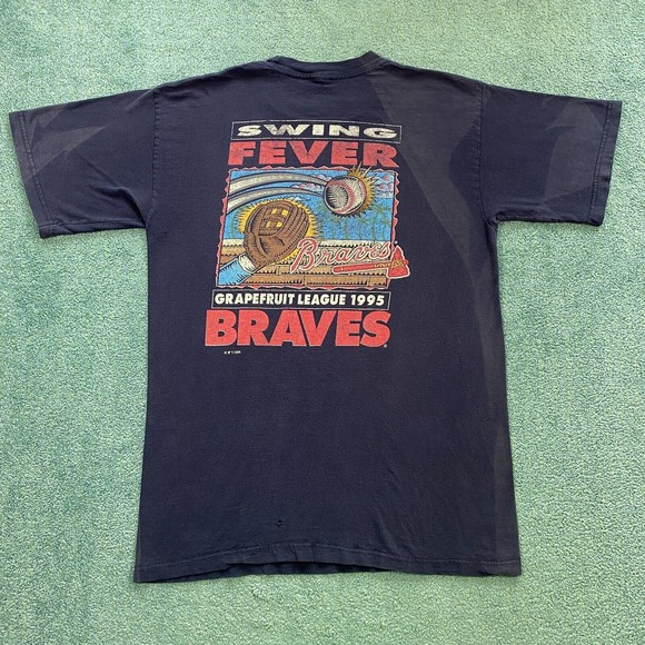Competition Other - VINTAGE Atlanta Braves 1995 Grapefruit League Shirt Adult Large Mens DISTRESSED
